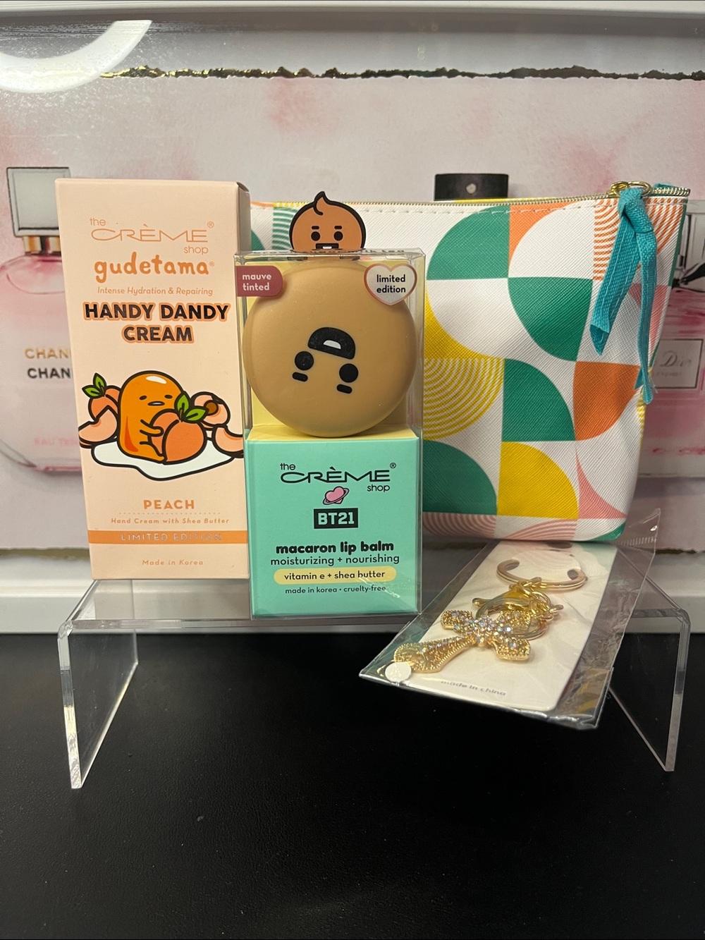 🆕 CREME SHOP Peach Handy Dandy Cream & BT21 Macaron Lip Balm ✨ BUNDLE NWT